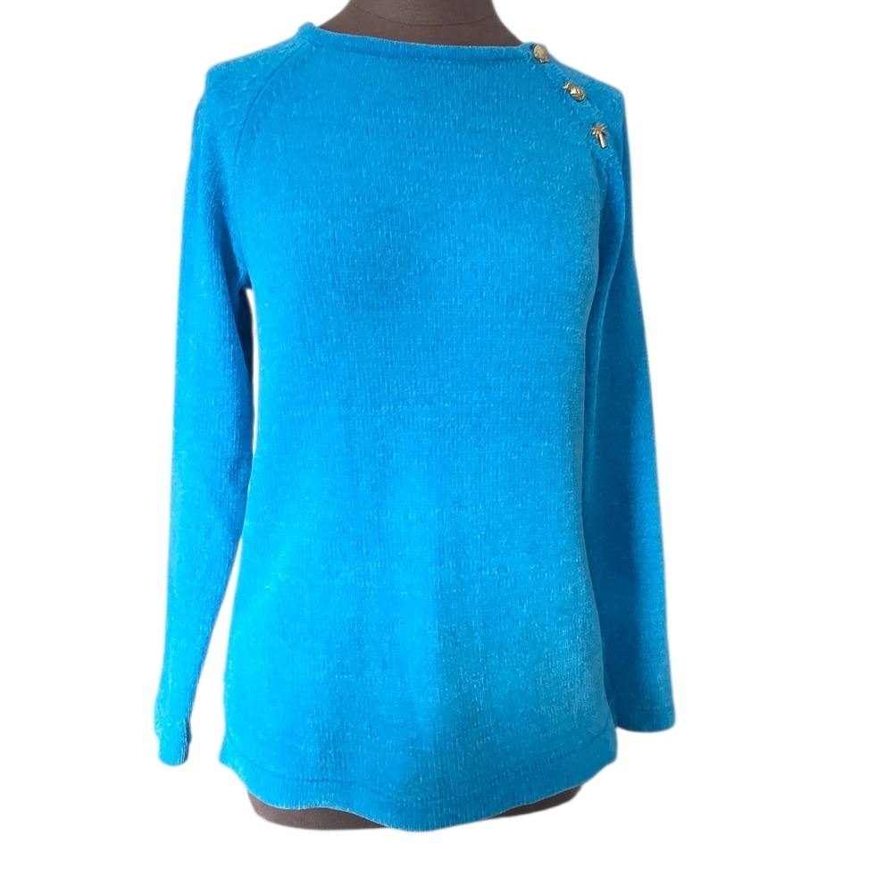 Lilly Pulitzer Pippin Chenille Sweater Ocean Breeze Blue NWOT Small